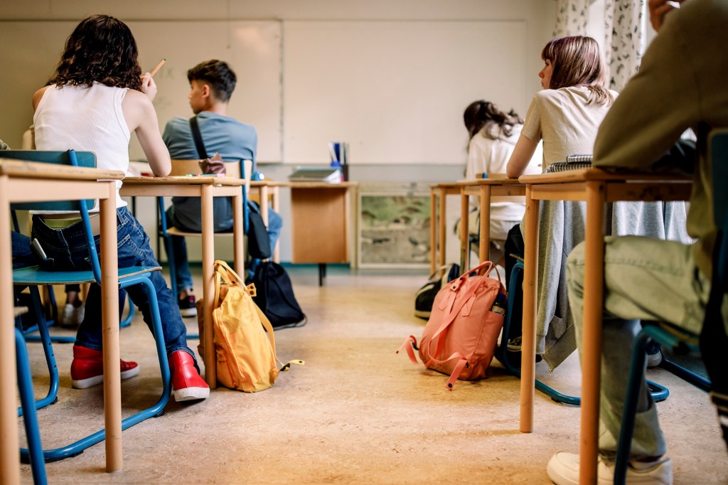 Kids learning in a classroom