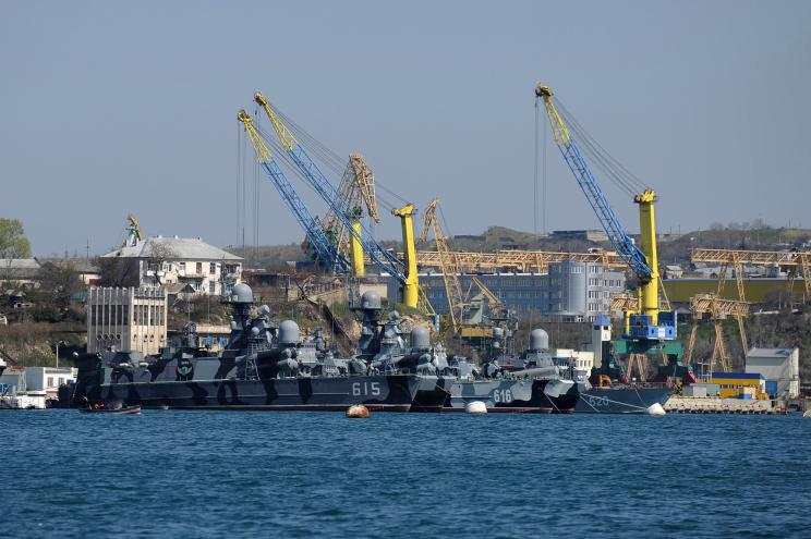 Russia has blamed Ukraine and British "specialists" for carrying out a drone strike on a fleet in the Sevastopol bay in Crimea on Friday.