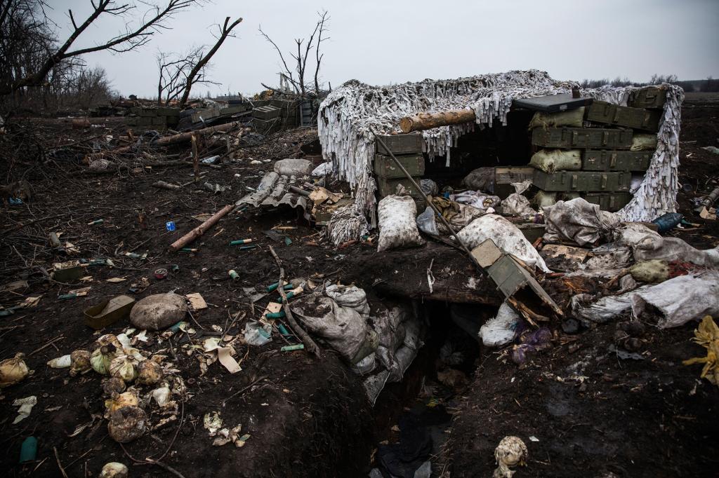 Russian soldiers have left behind human waste and trash as well.