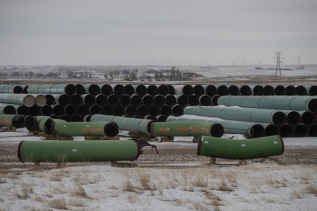 Pipes for the Keystone XL pipeline