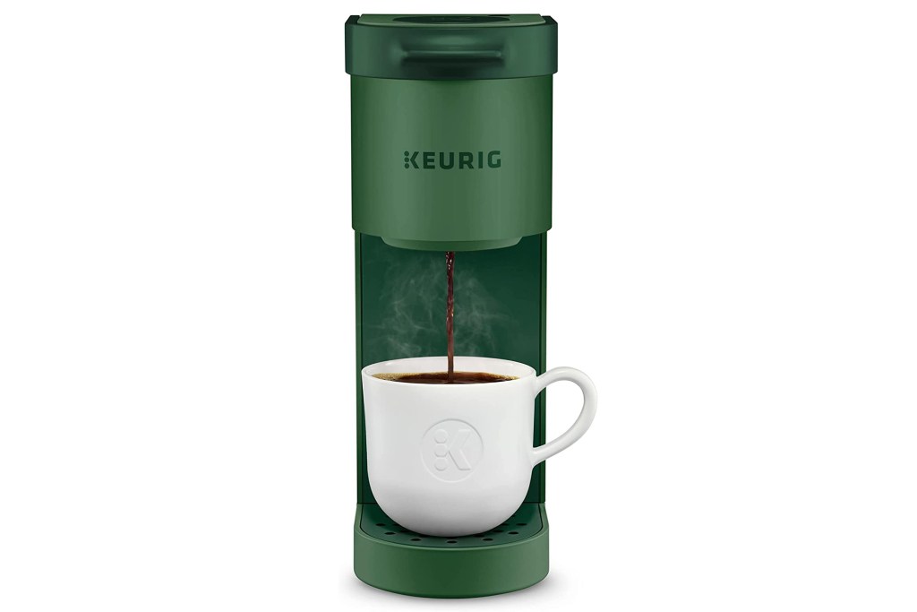A green single coffee maker