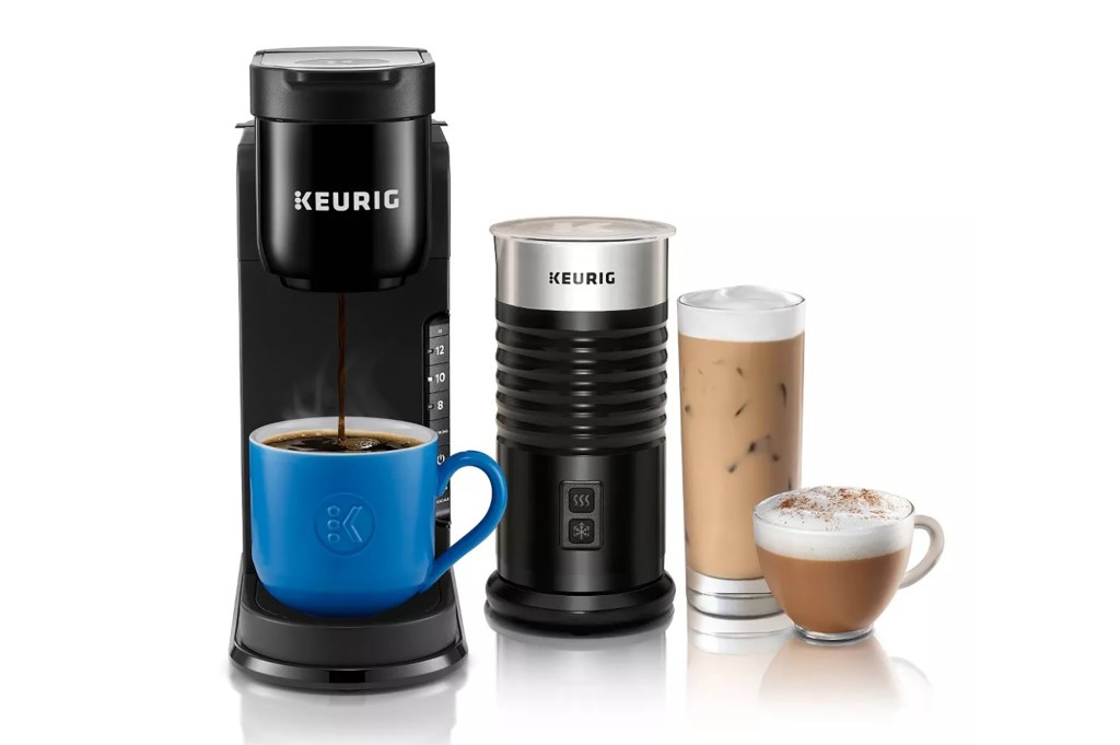 A black coffee maker