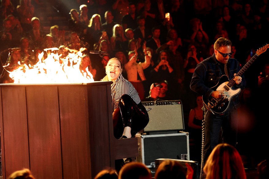 Elle King and The Black Keys perform at the CMA Awards on Wed. Nov. 9, 2022.