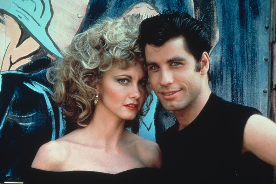 Olivia Newton-John and John Travolta as Sandy Olsson and Danny Zuko in "Grease."