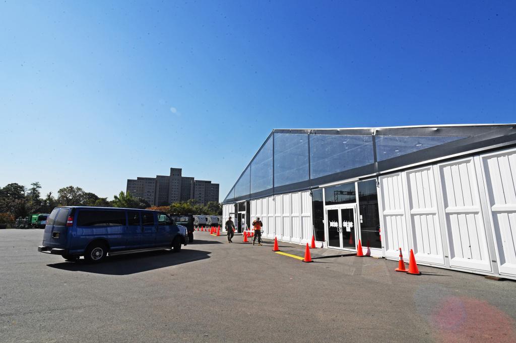 The now-shuttered tent pavilion for migrants cost $16 million.