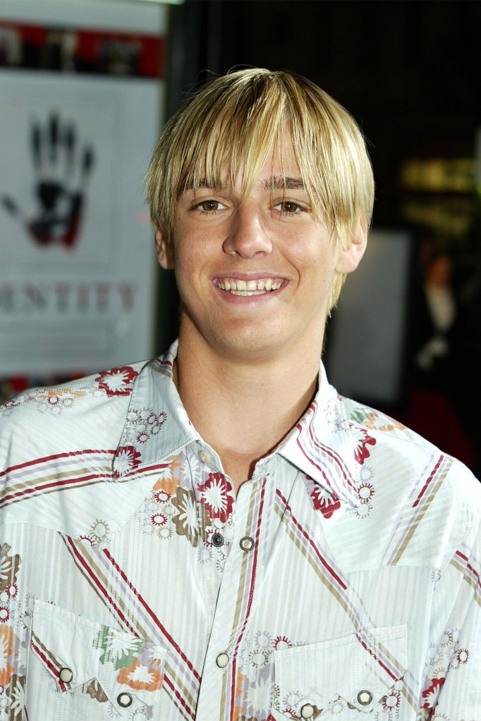 Aaron Carter on the red carpet in 2003