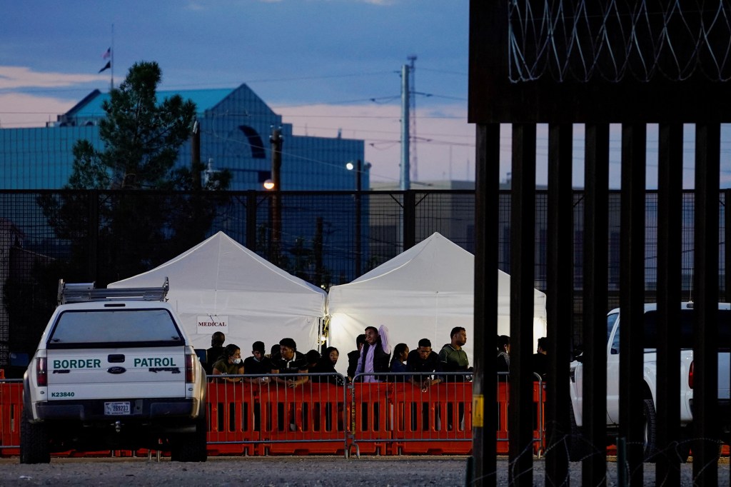 Since August, the number of immigrants arriving in Texas's sixth largest city has surged-- stretching resources. Above, the US Border Patrol in El Paso processes large crowds of immigrants in an outdoor, mobile processing center.