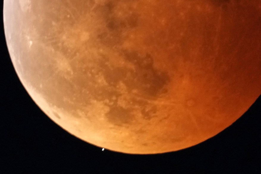 The Moon during a total lunar eclipse