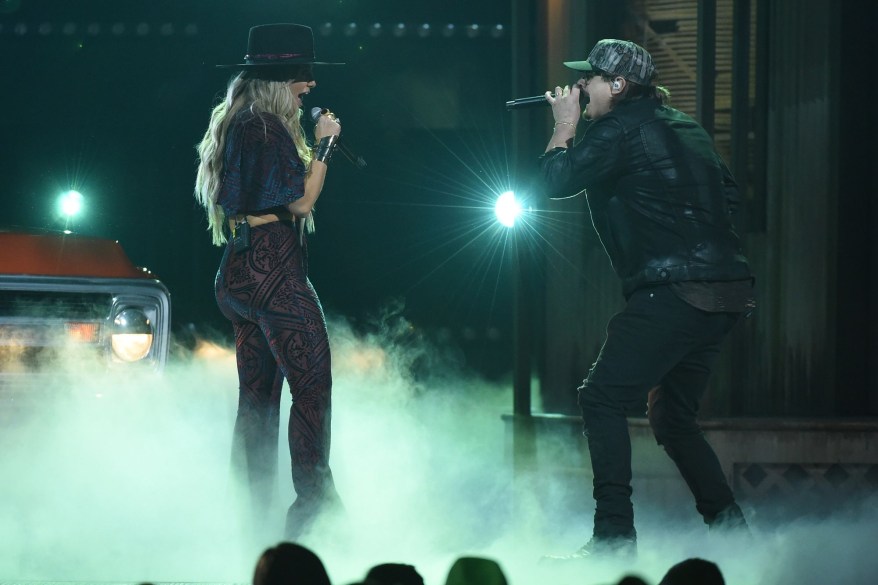 Lainey Wilson and HARDY perform at the 56th CMA Awards at the Bridgestone Arena on Wed. Nov. 9, 2022.