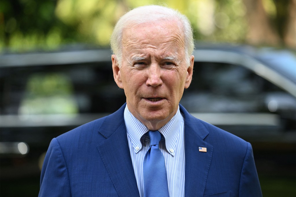 President Joe Biden speaks about the situation in Poland following a meeting with G7 and European leaders on the sidelines of the G20 Summit in Nusa Dua on the Indonesian resort island of Bali on November 16, 2022