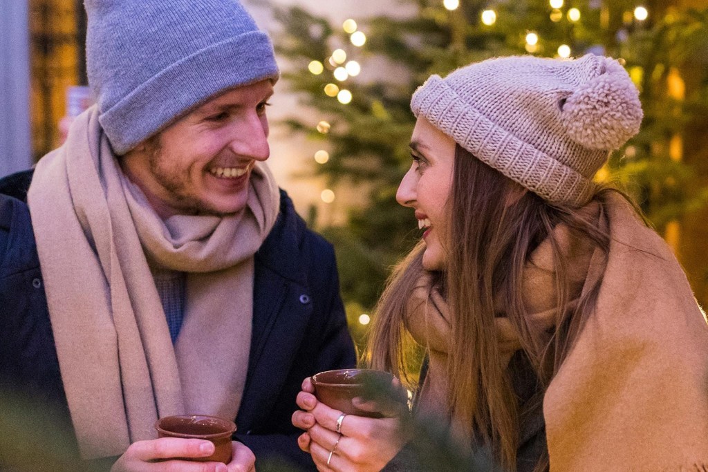 A couple drinking 