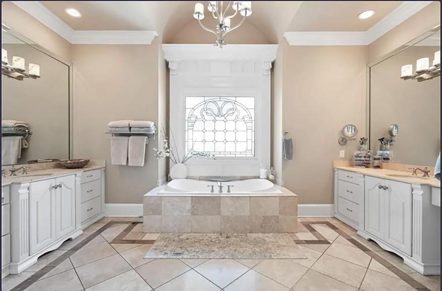 The expansive master bath.