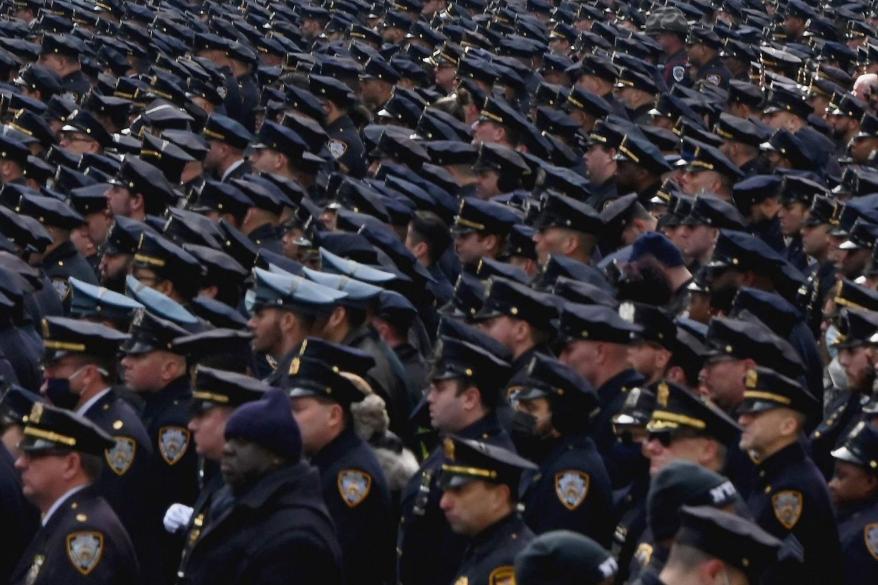 A picture of New York police officers.