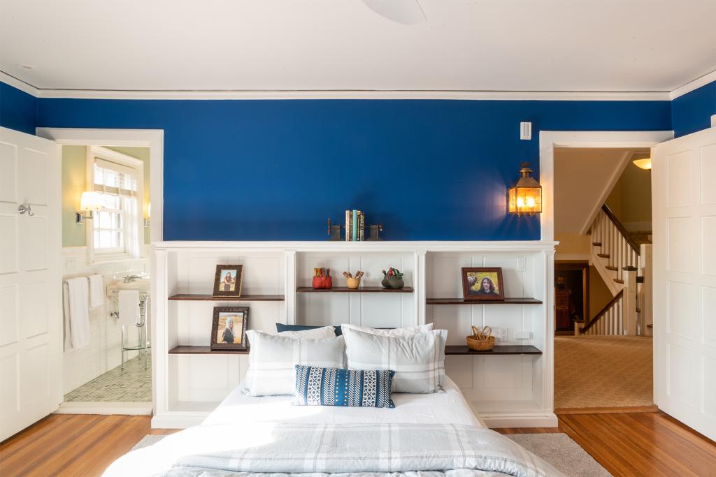 Interior of bedroom inside the home.