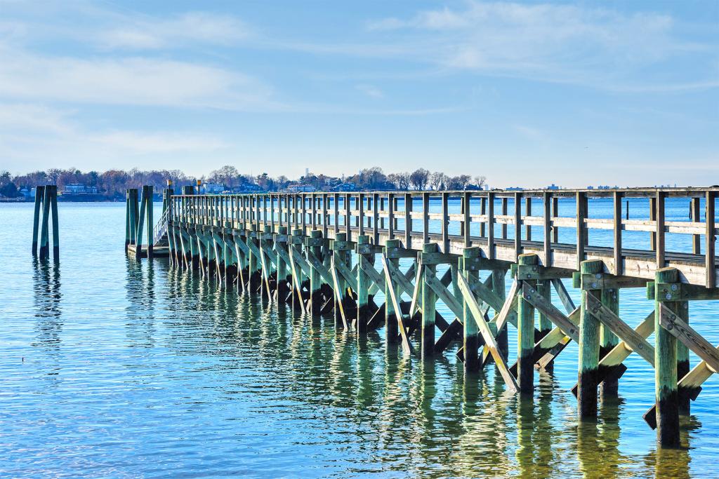 Exterior of the home's dock.