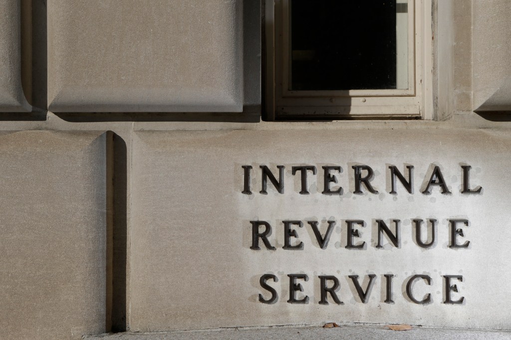 "Internal Revenue Service" on building