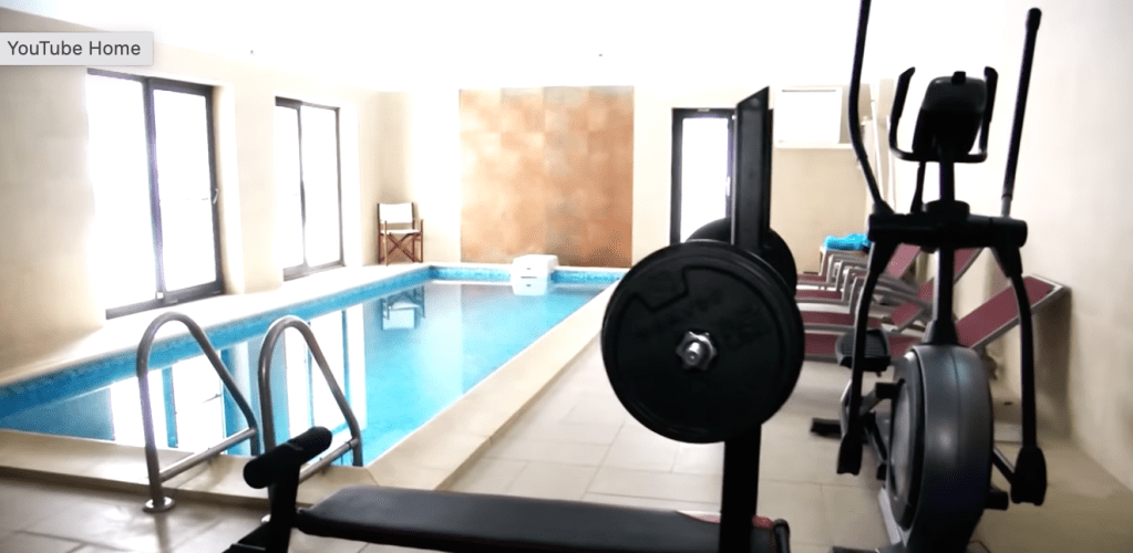 The indoor pool and fitness area.