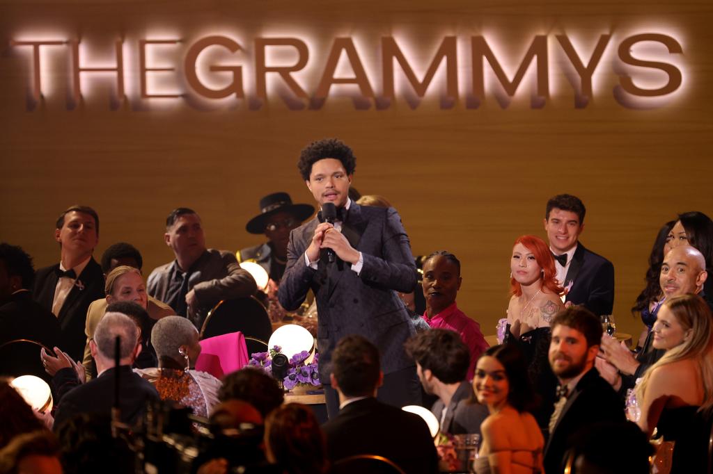 Trevor Noah at the 2022 Grammys.