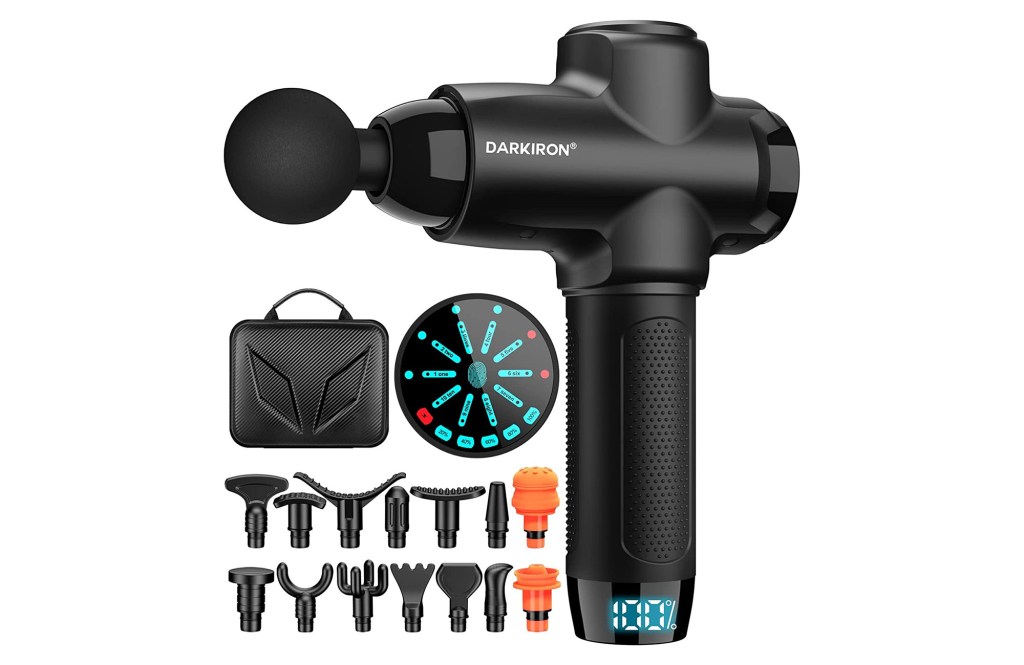 Black massage gun. 