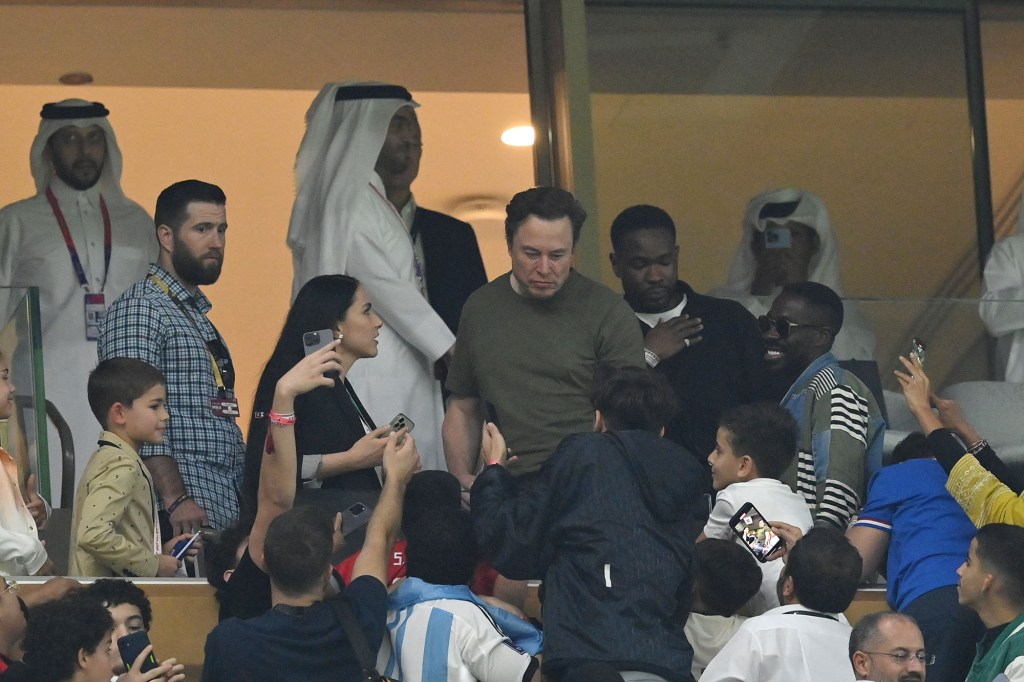 Elon Musk at the World Cup.