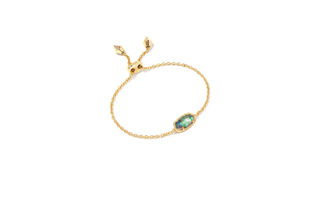 Kendra Scott bracelet with green gem