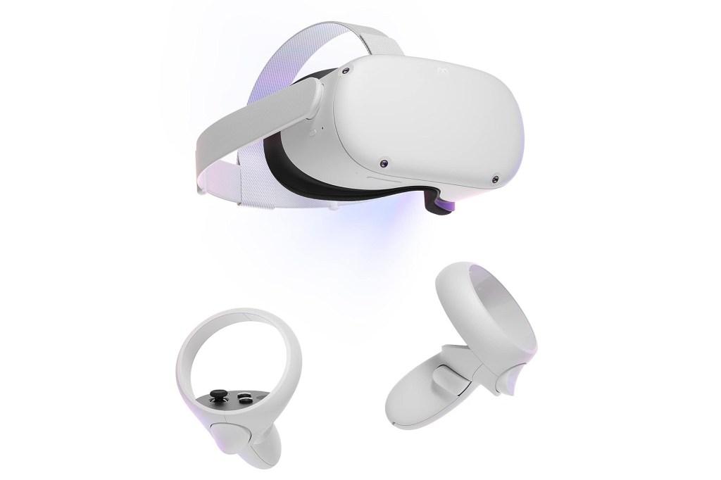 Meta Quest VR headset with handles