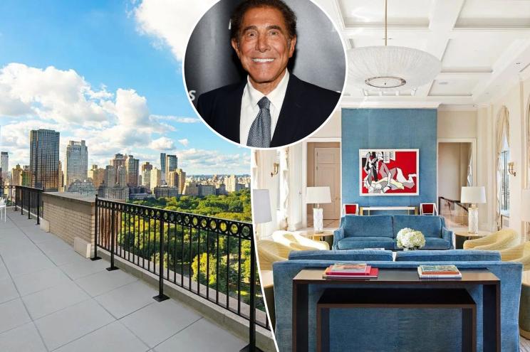 Steve Wynn has listed his New York City penthouse overlooking Central Park for a mighty sum.