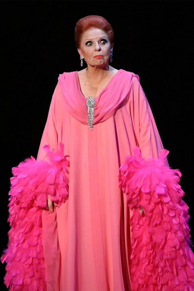 Carole Cook in pink ensemble