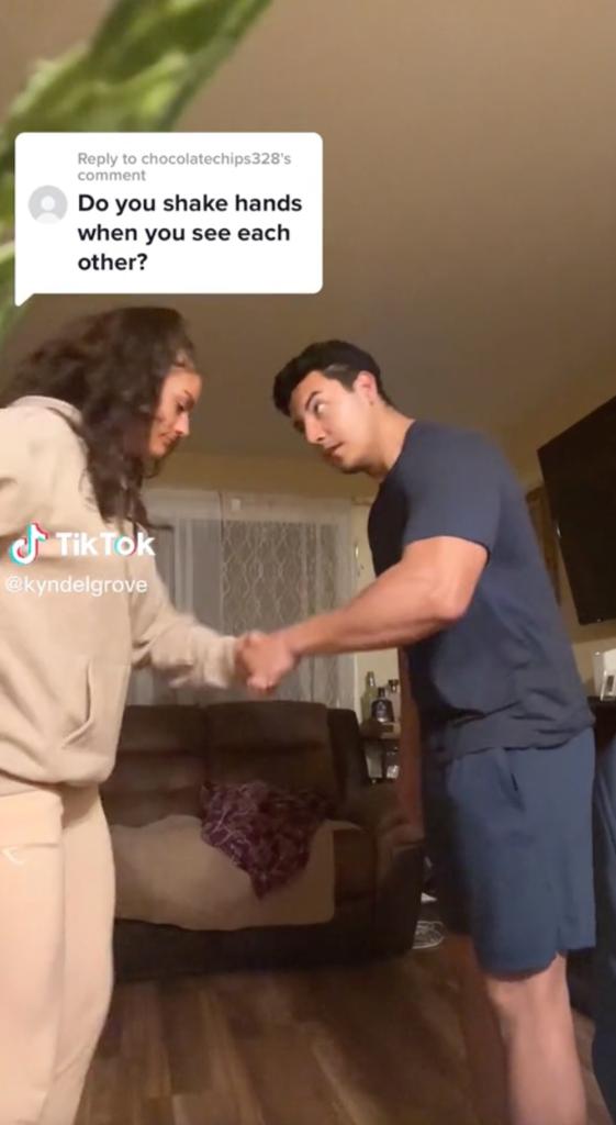 The second video of the series shows the couple acting out one of the comments.