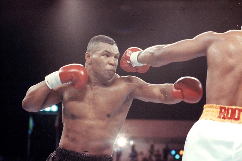 Mike Tyson boxing in 1991.