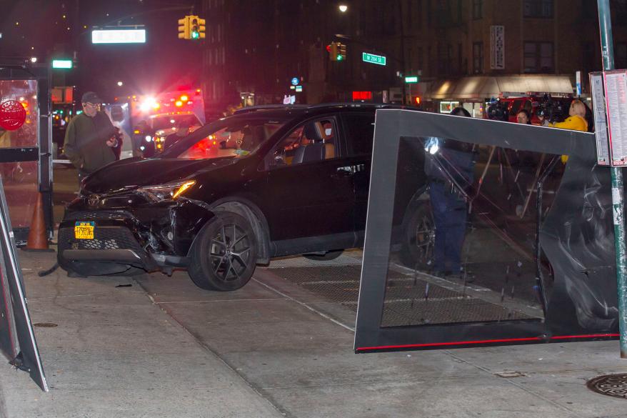 The Toyota Rav 4 which crashed into the Inwood Bar and Grill.