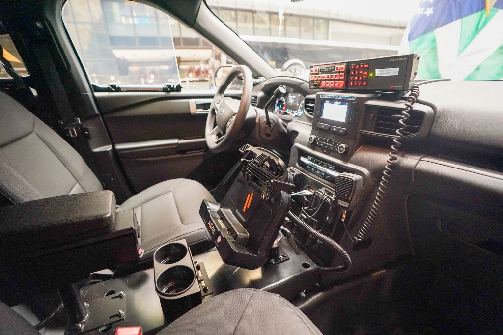 inside new cop car