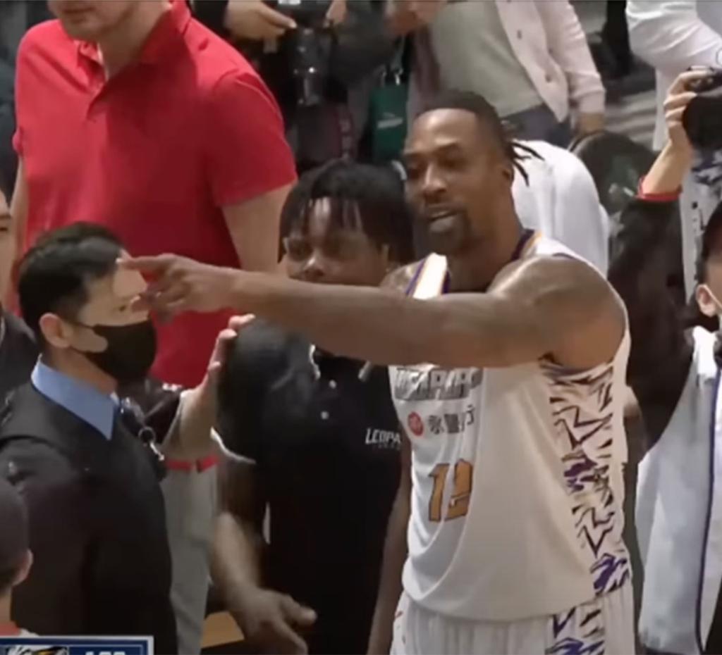 Former NBA big man Dwight Howard was one of 12 players ejected in a T1 league game between his Taoyuan Leopards and the TaiwanBeer HeroBears in Taiwan on Feb. 19, 2023.