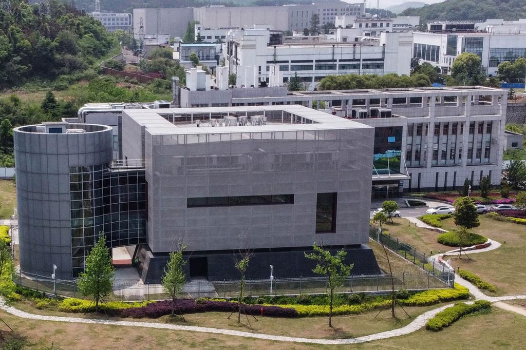 An aerial view shows the P4 laboratory at the Wuhan Institute of Virology in Wuhan in China's central Hubei province on April 17, 2020.