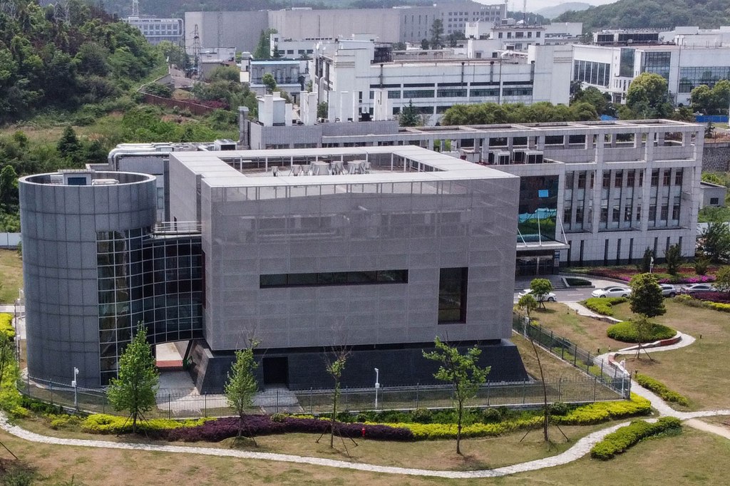 An aerial view shows the P4 laboratory at the Wuhan Institute of Virology in Wuhan in China's central Hubei province on April 17, 2020. 