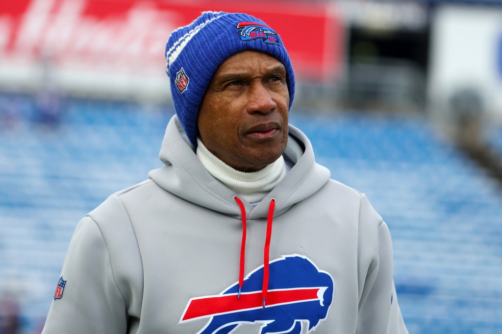 Bills defensive coordinator Leslie Frazier will not coach during the 2023 season.