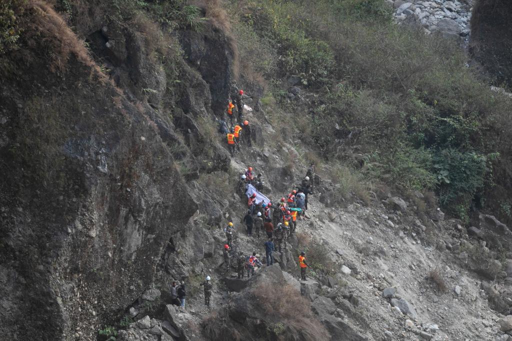 The Yeti Airlines flight crashed while flying from Kathmandu to Pokhara with 68 passengers and four crew members aboard.