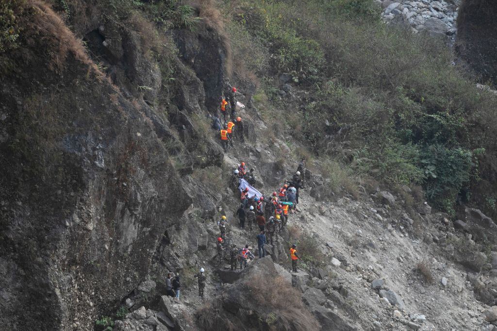 The Yeti Airlines flight crashed while flying from Kathmandu to Pokhara with 68 passengers and four crew members aboard.