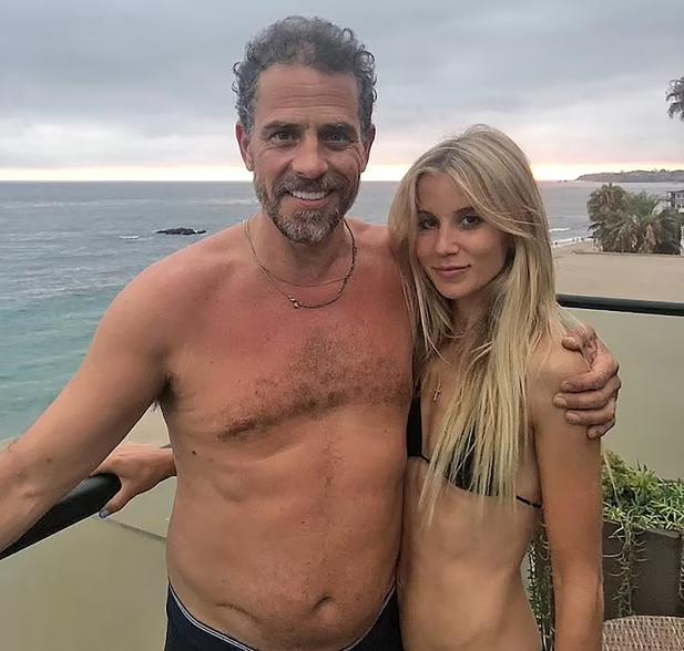 In this photo taken from the Hunter BIden laptop, Hunter Biden is seen with his cousin Caroline Biden on vacation at Surf and Sand Beach Resort in Laguna Beach in 2018.