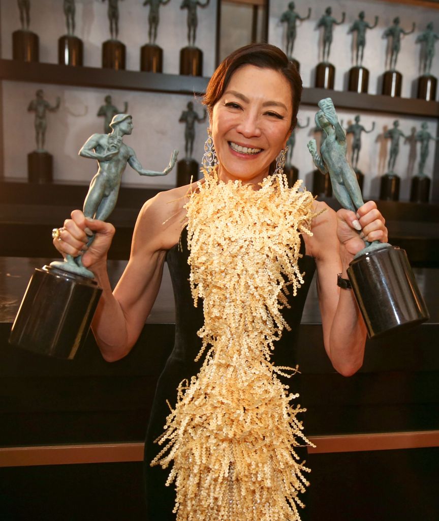 Michelle Yeoh is back in the Best Actress Oscar race after winning the SAG Award.