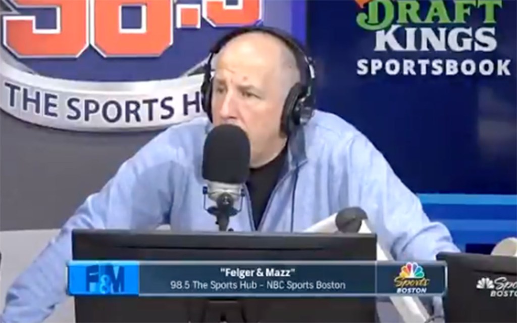 Boston sports radio host Tony Massarotti on the "Felger & Mazz" show on 98.5 The Sports Hub on Monday, Feb. 20, 2023. 