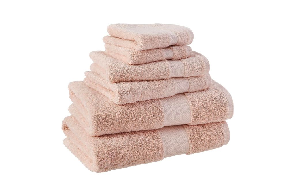 Pink bath towel set