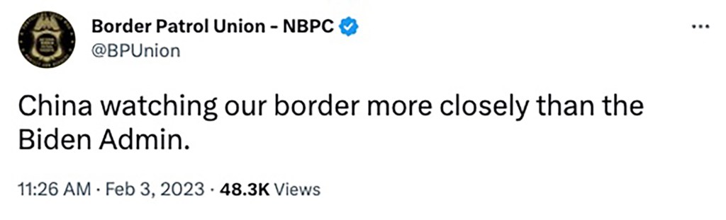 Border Patrol union tweet