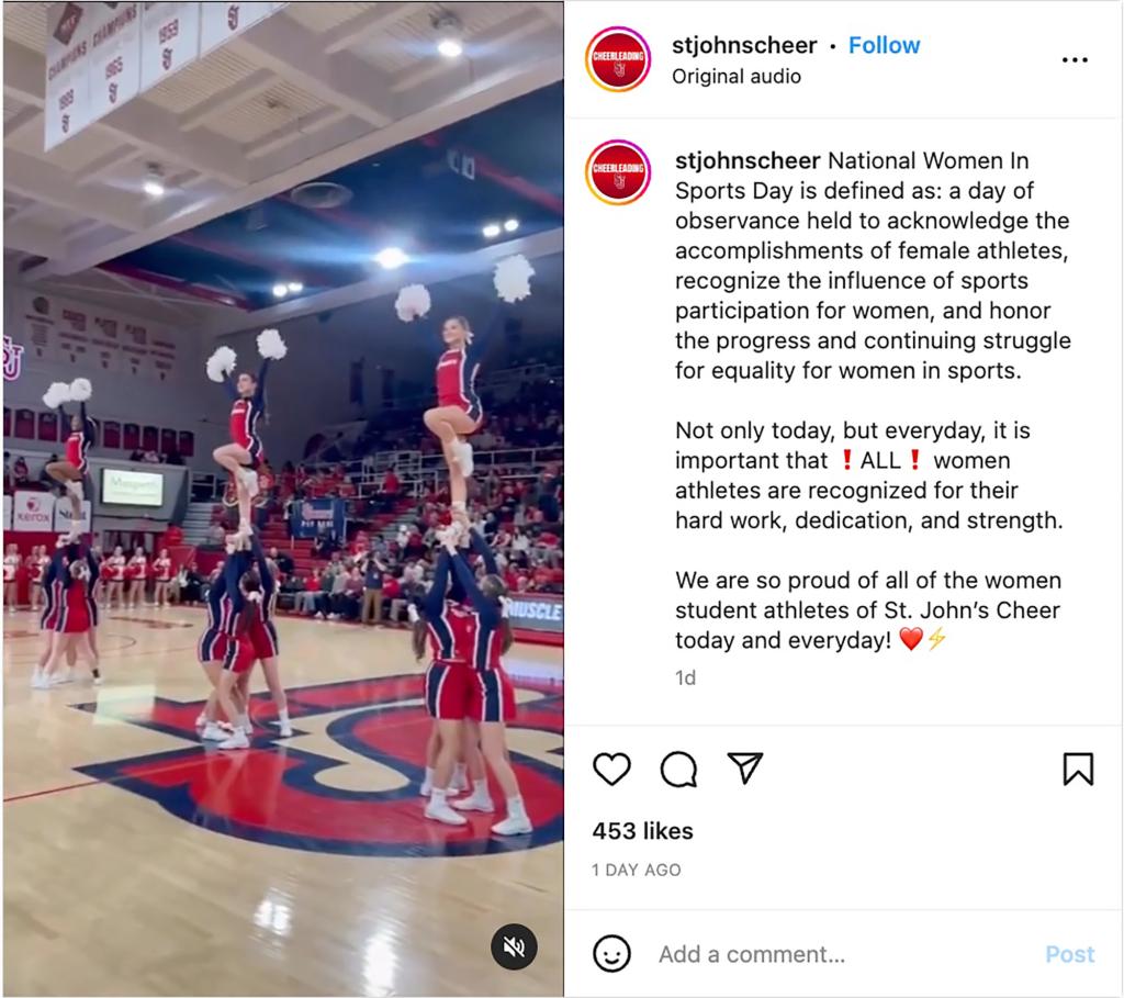 At least one alum of the team said she was "disappointed" the school would omit cheerleaders.