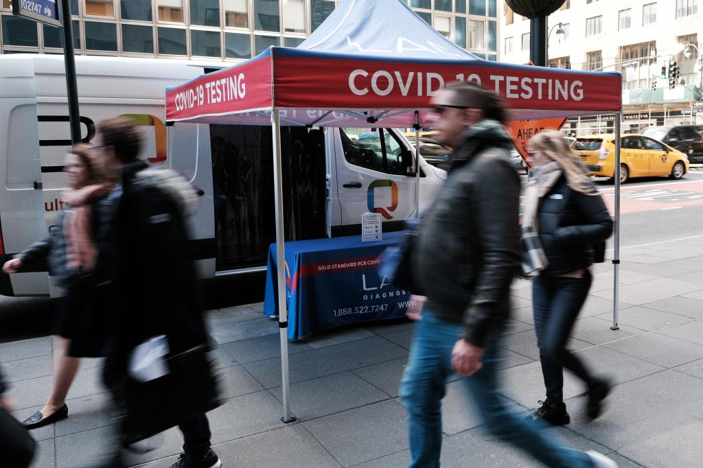 COVID-19 testing booth