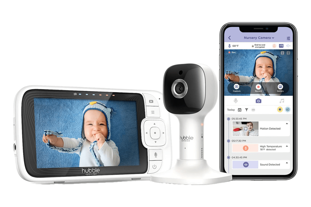 Hubble Connected Nursery Pal Cloud 5" Smart HD Baby Monitor with Night Light