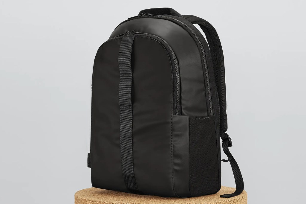 A black backpack