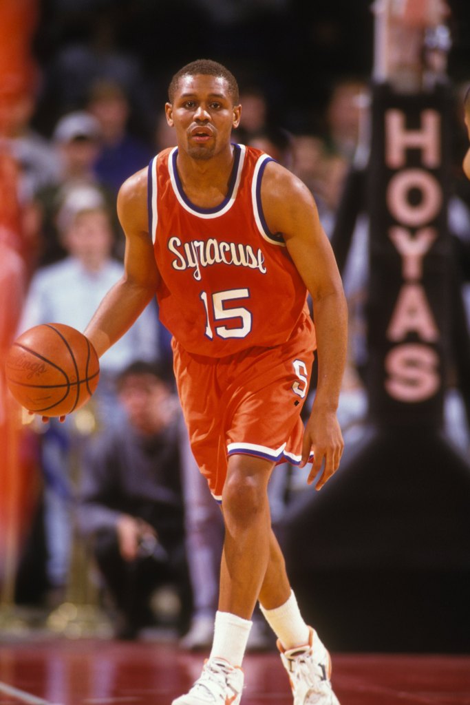 Adrian Autry playing for Syracuse on Feb. 7, 1994.