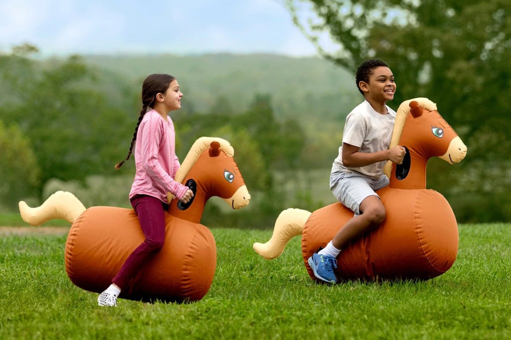 HearthSong Inflatable Ride-On Hop 'n Go Horses