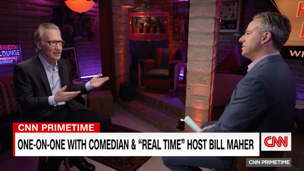 CNN's Jake Tapper interviewing Comedian Bill Maher